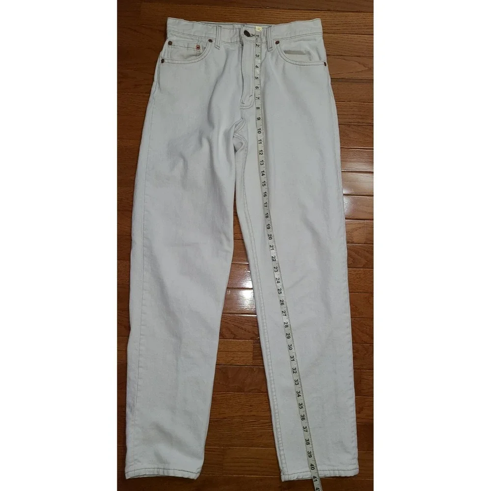 VTG Levis 550 White Jeans Womens Relaxed Tapered Leg High Rise Zip Fly 90s 30x32